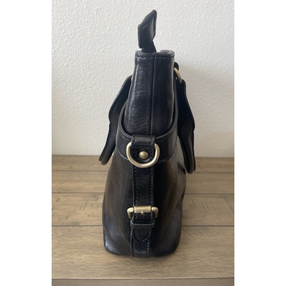 I Fratelli Firenze Genuine Leather Black‎ Handbag Purse Made In Italy - Picture 5 of 16